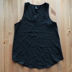 Forever 21 Black Chiffon Tank Top
